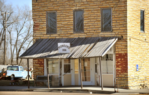 Stone building in downtown Gilead